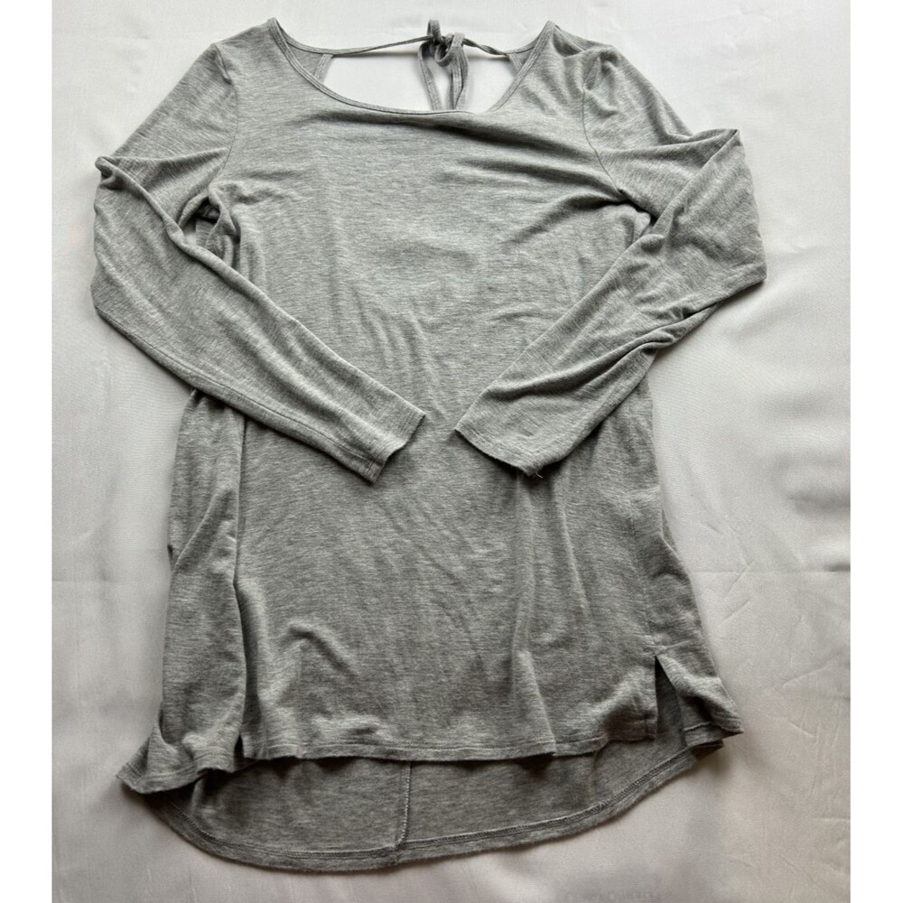 Aerie Marled  Gray Open Backed Oversized Tunic Top Medium Viscose Blend Soft